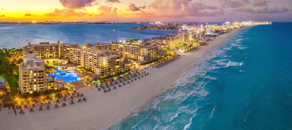 Cancun at sunset