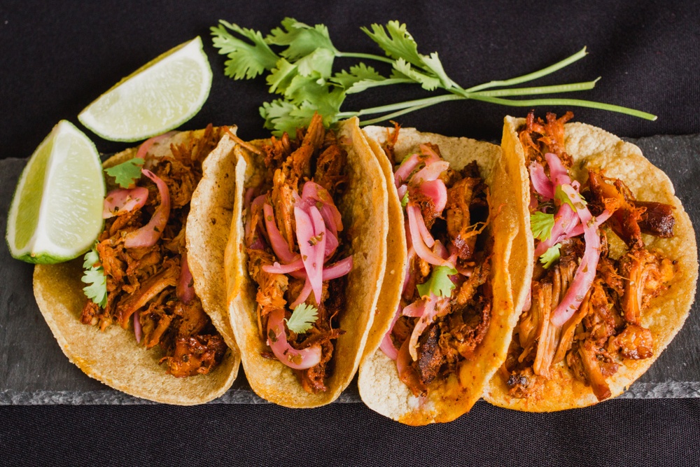 Authentic cochinita pibil tacos