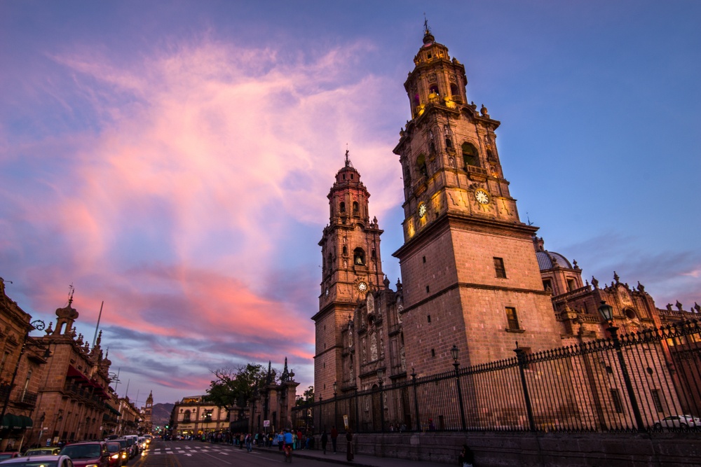 La catedral de Morelia, Michoacán