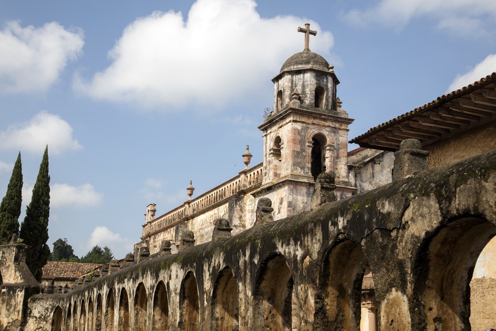 La iglesia de Patzcuaro en Michoacán
