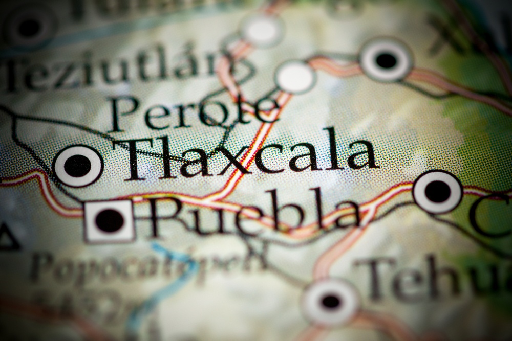 Situación geográfica del estado de Tlaxcala