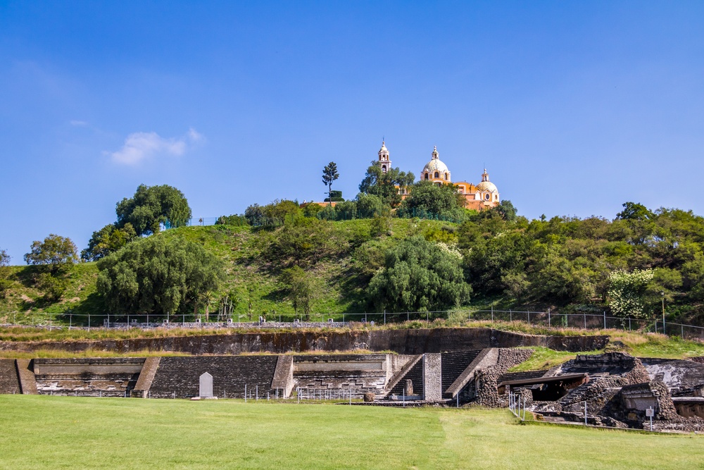 Panoramic view of Cholula, Puebla